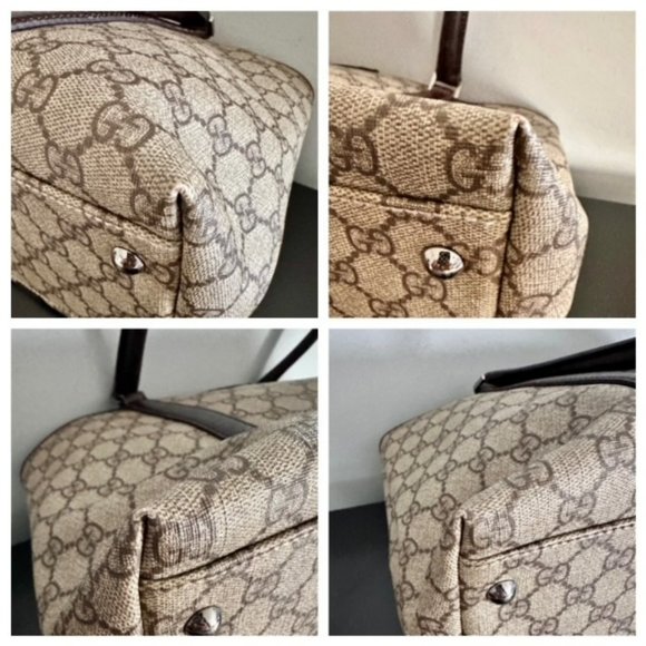 Gucci Canvas Handbag w Authentic Drawstring Dust Bag - Authentic EUC - Picture 8 of 16